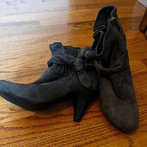 Nine West Dark Gray Heeled Boots